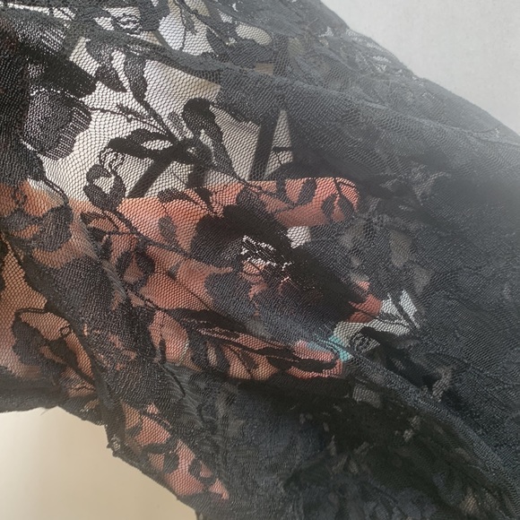 Free People Beach Black Lace Bodysuit Lingerie Top Cami Sexy Size Small - Picture 6 of 15